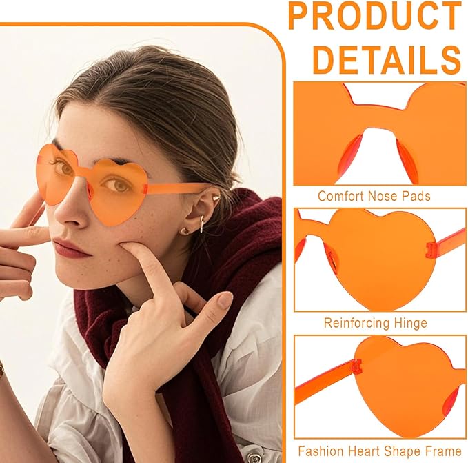 Heart Sunglasses 12/18/24 Pcs Heart Shaped Glasses for Women Cute Funny Party Glasses Party Favors Accessories
