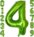 40 Inch Green Number Balloon 4, Large Number Foil Balloons Mylar for Girl Boy Birthday Party Celebration Decorations Supplies, Digital Balloons for Wedding Anniversary Events Decorations
