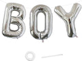 KALOR 40 Inch Silver Letter BOY Balloons Jumbo Foil Mylar Helium Big Balloons for Boy Birthday Baby Boy Shower Party Decorations
