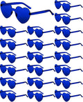 Frienda 20 Pairs Heart Shaped Sunglasses Rimless Candy Color Glasses for Women Men Party Favor