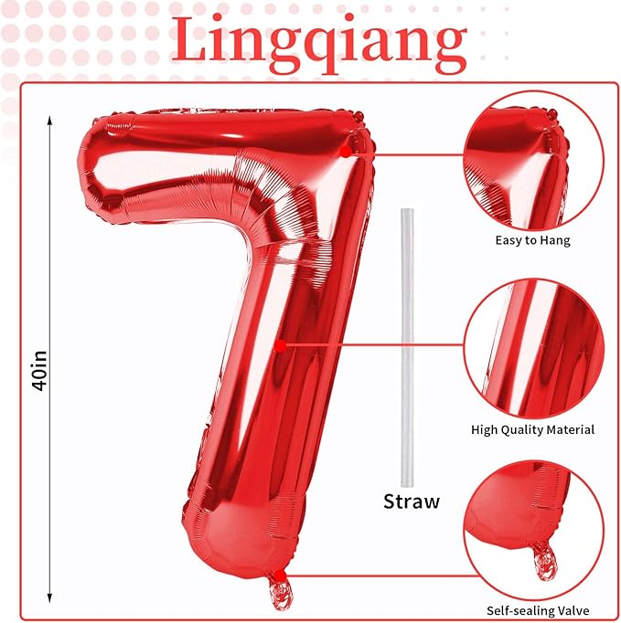 70th Birthday Balloons for Women, 40 Inch Giant Red Foil Number 70 Self Inflating, Digit 7 & 0 Mylar Helium Balloons for Men 70 Year Old Anniversary Party Decorations Supplies