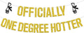 Officially One Degree Hotter Banner, Congrats Grad/Big Degree Energy, 2026 High School/College/Senior Graduation Party Decorations Supplies