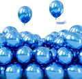 PartyWoo Metallic Blue Balloons 50pcs 5 Inch Small Mini Chrome Blue Latex Balloons for Graduation Wedding Baby Shower Engagement Baby Shower Wedding Bachelorette Birthday Party Decorations Blue-G106