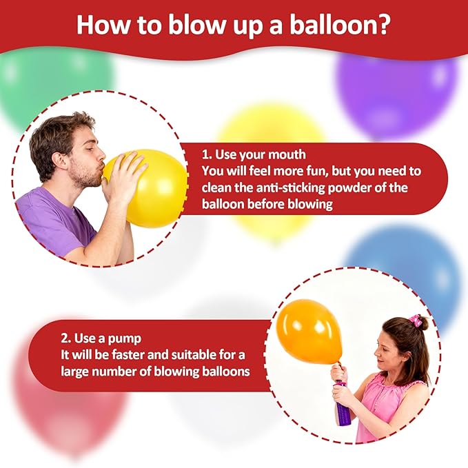 MAQIHAN 150pcs Assorted Color Balloons - Globos Para Decoracion De Fiestas - Birthday Party Balloons - Latex Baloons - Kids Blow Up Bulk 12 Inch Arch Kit