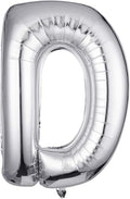 Letter Balloons 40 Inch, Single Silver Letter D Balloons Aluminum Hanging Foil Film Balloon for Baby Shower, Wedding Anniversary, Graduation, Birthday Party Decoration