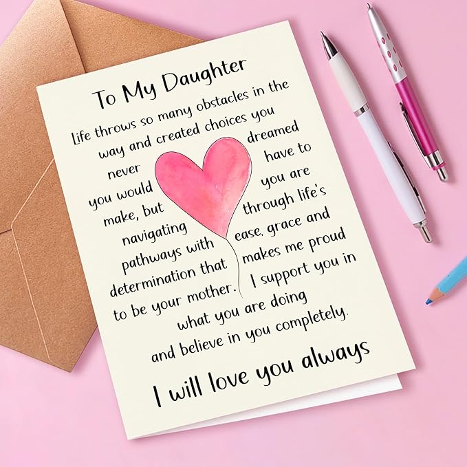 Happy Birthday Card for Daughter, Inspiring Birthday Card for Daughter, Happy Birthday Daughters, Birthday Gifts for Daughters