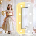 Pooqla 3FT Marquee Light Up Letters, Cool White and Warm White LED Big Mosaic Marquee Letters 3 Feet, Giant Letter Sign for Balloons Birthday Anniversary Wedding Party Decoration, Letter Q