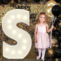 4FT Marquee Light Up Letters S, Big Marquee Letter for Baby Shower Birthday Engagement Wedding Marry Me Party Decor