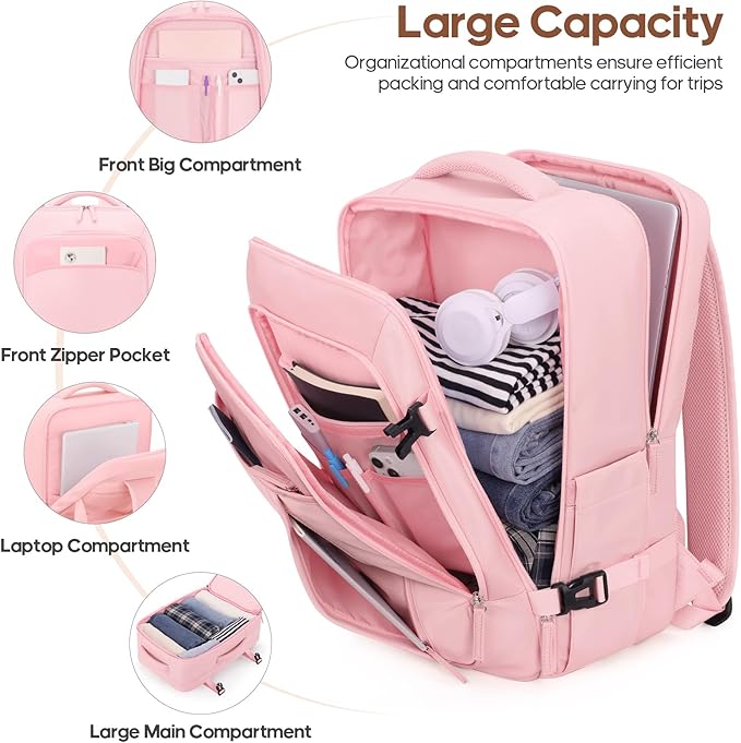 Luggage Sets 3 Piece, 20 Inch Hardshell Carry On Luggage 22x14x9 Airline Approved, Suitcase with TSA Locks & YKK Zippers, Carry On Suitcase with Wheels for Men & Women Travel