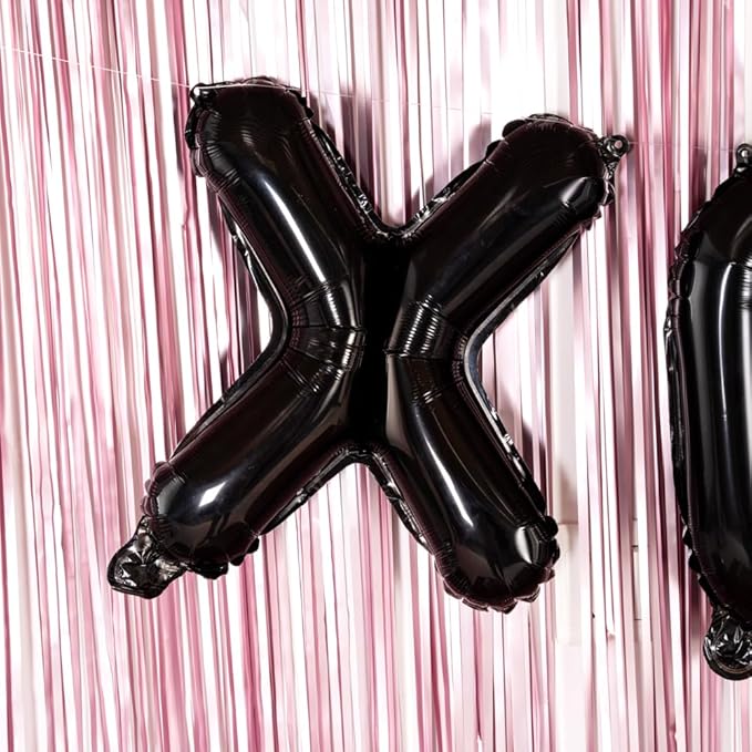 Restaurantware-Balloonify 16 Inch Letter Balloon, 1 Alphabet Party Balloon - Letter X, Self-Sealing, Black Foil Mylar Finish, Hanging Loop, Decoration For Birthday, Wedding, Or Graduation