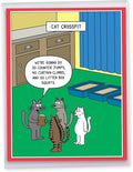 NobleWorks Jumbo Humorous Birthday Greeting Card From Us 8.5 x 11 Inch with Envelope forMen and Women (1 Pack) Big, Jumbo Bday Cat Crossfit J7298BDG-US