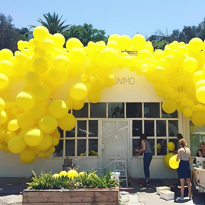 PartyWoo Yellow Balloons 50pcs 12 Inch Latex Helium Balloon for Birthday Baby Shower Graduation Sunflower Anniversary Engagement Bee Hawaiian Beach Lemon Theme Party Decorations Yellow-Y55