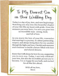 Romantic Son Wedding Card from Mom, Groom Card Gift from Mom, To My Dearest Son on Your Wedding Day