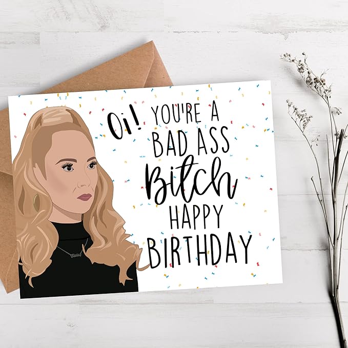 BALOR Funny Card | Card For Her | Card For Him| Funny Birthday Card | Gift | Popular Birthday Card | Happy Birthday Wanker | 4.25 x 5.5 Folded Cardstock Greeting Card (Keeley Bday)