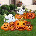 Large Halloween Decorations Outdoor Yard Signs, 2pcs Halloween Ghost Pumpkin Decor Yard Stakes Prop for Lawn Decorations Outdoor Garden Home Party Decor