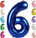 Number 6 Balloon 40 Inch, 6th Birthday Balloon for Boy Girl, Navy Blue 16 60 61 65 Numbers Balloons Birthday Party Wedding Events Decorations