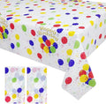 Mulbozy Colorful Balloons Plastic Tablecloth Rectangle - 2 Pcs Party Tablecloth Disposable for Party, Happy Birthday, Baby Shower Decorations Supplies 108 x 54 inch