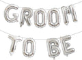 2 Set 18Pcs Silver GROOM TO BE Foil Letter Balloons 16in Party Decorations Supplies