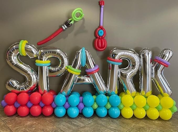 Silver Letter R Balloons 40 inch Large Alphabet R Balloons Silver Helium Foil Letter Balloon Banner for Birthday Party Anniversary Wedding Decoration