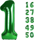 40 Inch Balloon Green 1 Number Balloons Giant Jumbo Number 1 Foil Mylar Balloons for Boys Girls 1st Birthday Party Supplies 10 11 21 100 Anniversary Events Decorations