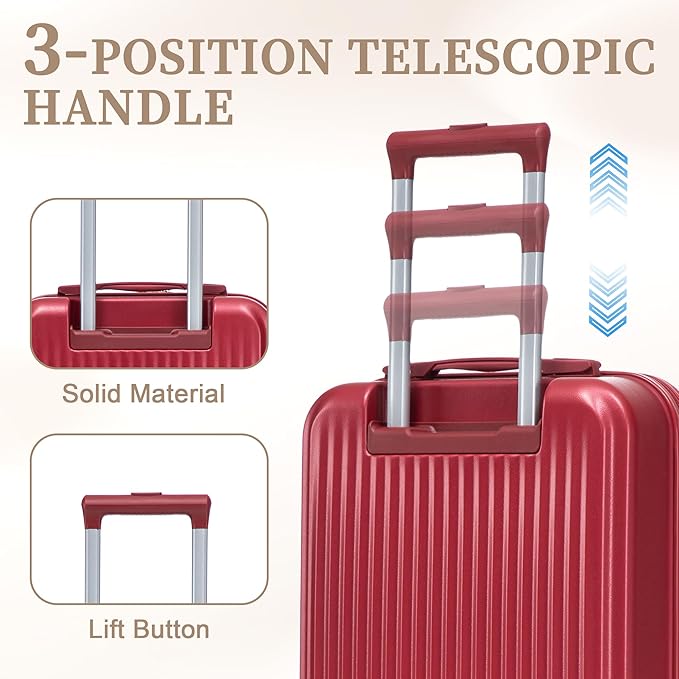 20/14 Inch Hardside Luggage, Lightweight Durable Suitcases with Spinner Wheels