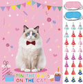 Kopokita Pin The Hat on The Cat Party Game with 24 PCS Tails and Two Eye Mask for Kids Birthday Party Carnival Fiesta Party Supplies 21'' x 28'' (Cat)