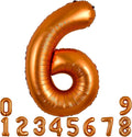 TONIFUL 40 Inch Orange Large Numbers Balloon 0-9 Birthday Party Decorations,Big Number 6 Foil Balloon Digital 6 for Birthday Party,Wedding, Bridal Shower,Engagement,Graduations,Anniversary,Baby Shower