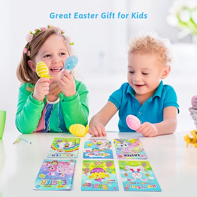 12 Pack Easter Coloring Books for Kids-Easter Day Activity Books for Boys and Girls Ages 2-12, Easters Basket Stuffer Gifts Party Favor Books for Home, School Class Coloring Activity and Decorations