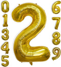 40 Inch Large Gold Number Celebration and Decoration Balloon for Birthday Parties, Graduations, Anniversaries, Weddings, Photo Shoots, Special Events - Helium Foil Mylar (Gold Number 2)