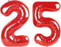40 Inch Red Number 25 Digital Balloon,Jumbo Mylar Foil Helium Balloon for 25 Balloons for Birthday Party,Wedding Anniversary Party Decorations