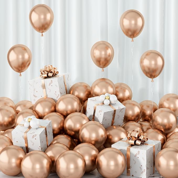 Champagne Gold Balloons 60pcs 5inch Small Metallic Champagne Latex Balloon for Balloon Garland Arch Chrome Champagne Balloons 5'' Round Mini Birthday Party Decoration DIY Engagement Anniversary