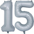 40 In Matte gray Number Balloons Helium Foil Mylar Balloon Birthday Party banquet Decoration 15