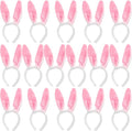 Max Fun 16Pcs Easter Bunny Ears Headband Rabbit Ears Headband Easter Plush Bunny Headband for Kid‘s Easter Party Favors