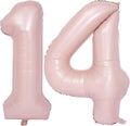 40 In Matte Pink Number Balloons Helium Foil Mylar Balloon Birthday Party banquet Decoration Digital 14