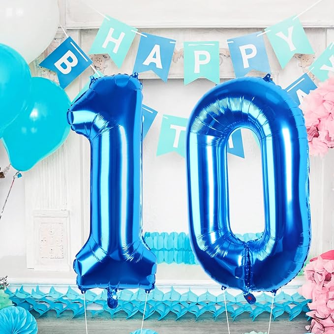 Number Balloons 40 Inch Blue Number 1 Balloon Large Helium Foil Mylar Balloons For Birthdays Party Decorations/Wedding/Anniversary/Graduations/Baby Shower