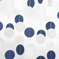 Silver Navy-Blue White Birthday-Party-Decorations - 52Ft Paper Garland Circle Dots Streamer Graduation Banner Christmas Decoration Baby Shower Bridal Engagement Bachelorette Hanging Decor HongTongTong