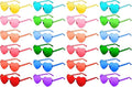 12 Pairs Heart Shaped Sunglasses for Women Colorful Glasses Fun Trendy Transparent Heart Sunglasses Party Favor (Assorted Colors) (Pack of 2)