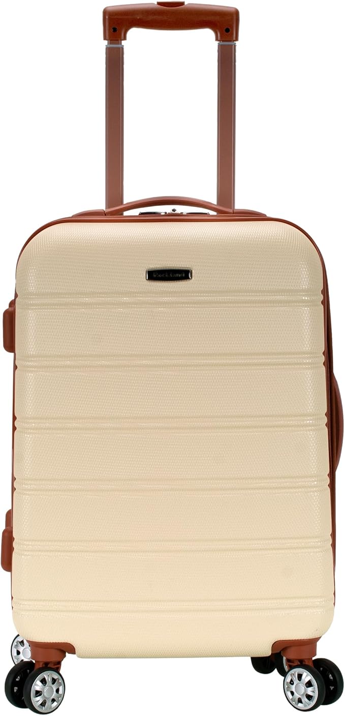 Rockland Melbourne Hardside Expandable Spinner Wheel Luggage, Carry-On 20", White