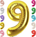 40 Inch Gold Numbers 9 Balloon, Balloons Decorations for 9 19 90 Birthday Party, Engagement, Wedding, Graduations, Photo Shoot Supplies