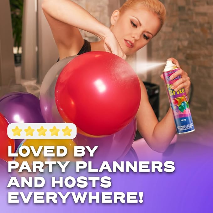 XL Balloon Shine Spray with Drop cloth, 22 oz - Instant Long-Lasting Gloss for Latex Balloons - No-Wipe, Mess-Free Aerosol - Water-Resistant, Silicone-Based - for Party & Event Décor - Made in USA
