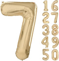 40 inch White Gold Number Balloon Giant Foil Helium Balloons Champagne Gold Number 7 Balloon for 7th Birthday Party Decorations