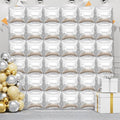 36 Piece XL Silvery Wall Screen Double Sided Square Balloon Screen Tunnel Arch Kit Mylar Square Balloons For Baby Shower Graduation Prom Birthday Party Decorations (Silvery)