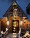 DANLI LED Christmas Parachute Lights with Santa Claus, 3.66ft, 8 Modes Hanging Lights for Indoor Outdoor Porch Roof Eave Balcony Home Decor