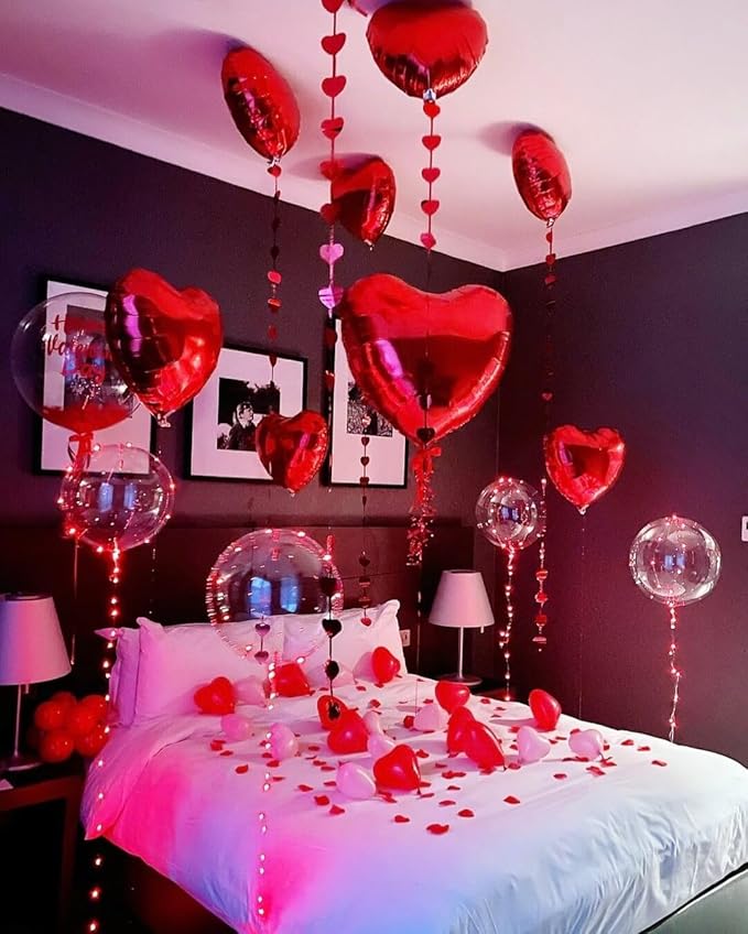 Valentines Day Decorations XOXO Balloons 18 Inch Heart Balloons for Valentines Day Galentines Day Wedding Party Decorations
