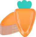 Augisteen 24 PCS Easter Paper Plates Carrot Shape Disposable Plates Easter Spring Party Dessert Plate Cute Paper Plate for Holiday Party Supplies Home Dining Table Decor