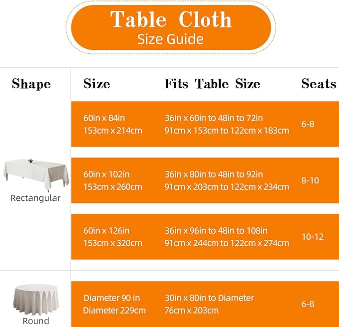 WIGENIUS 10 Pack White Table Cloth Rectangle Tablecloths 60X102 Inch,Polyester Table Cloth for 6 Foot Rectangle Tables,Wrinkle Resistant Washable Fabric Table Covers for Party,Wedding Banquet