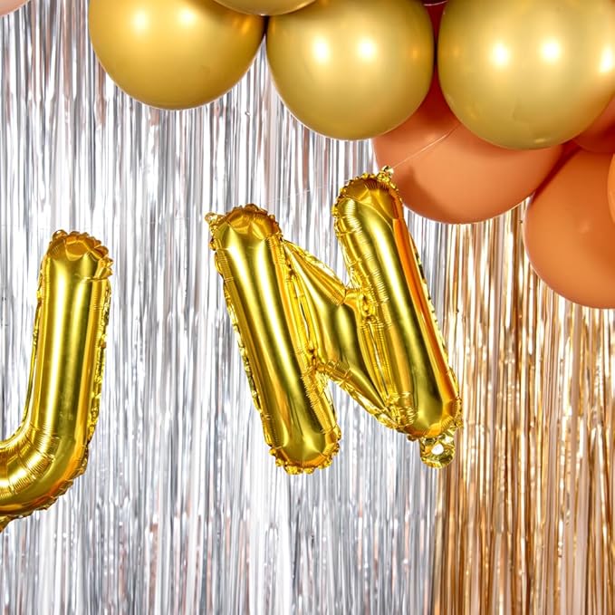 Restaurantware-Balloonify 16 Inch Letter Balloon, 1 Alphabet Party Balloon - Letter N, Self-Sealing, Gold Foil Mylar Finish, Hanging Loop, Decoration For Birthday, Wedding, Or Graduation