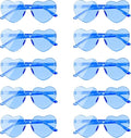 AEAHALY Heart Sunglasses for Women and Men Rimless Heart Shaped Sunglasses Bachelorette Bride Party Accessories