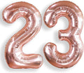 AULE 40 Inch Large 23 Balloon Numbers Rose Gold Big Foil Number Balloons Giant Helium Happy 23th Birthday Party Decorations for Women Huge Mylar 32 Anniversary Supplies