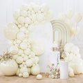 PartyWoo Beige Balloons 152pcs Different Sizes of 18 12 10 5 Inch Cream Ivory Balloon Arch Kit Garland for Wedding Bridal Graduation Baby Shower Easter Birthday Tea Boho Party Decorations White-Q08
